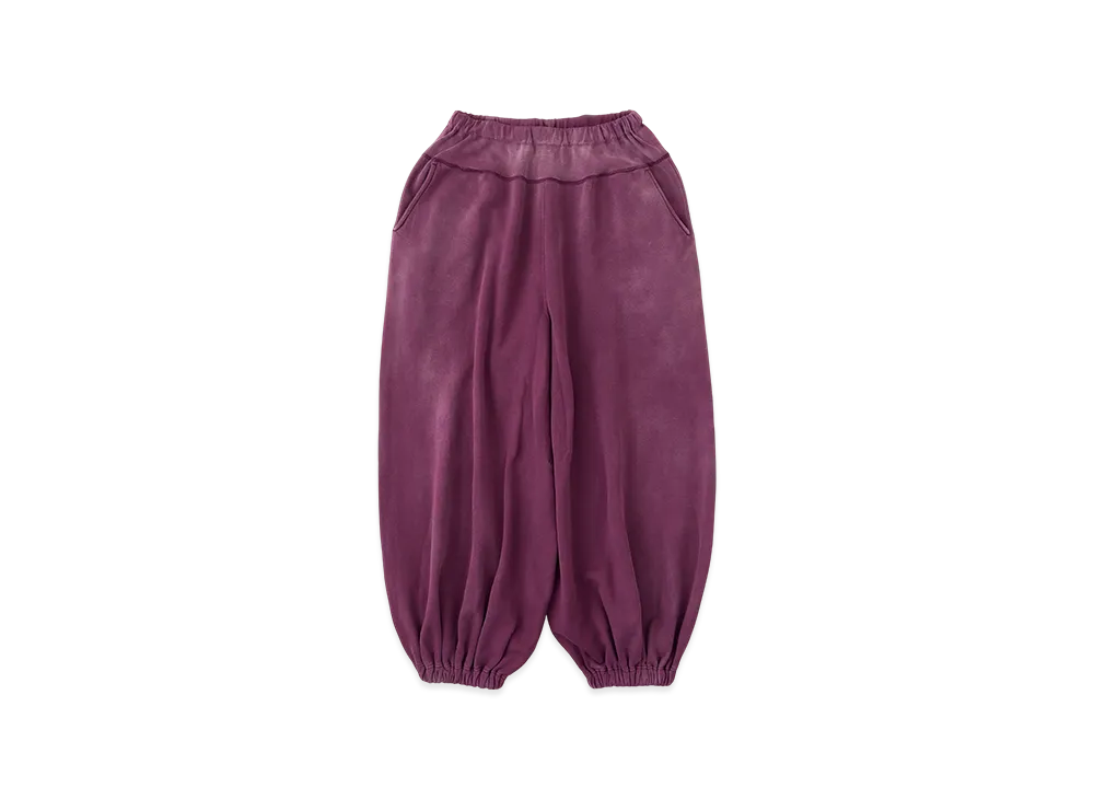 NICENESS Zoom Distressed Sweat Zouave Pants "Burgundy"