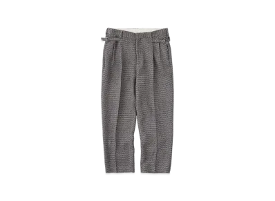 NICENESS N.Selway N-Tweed Side Strap Trousers "Heather Gray"