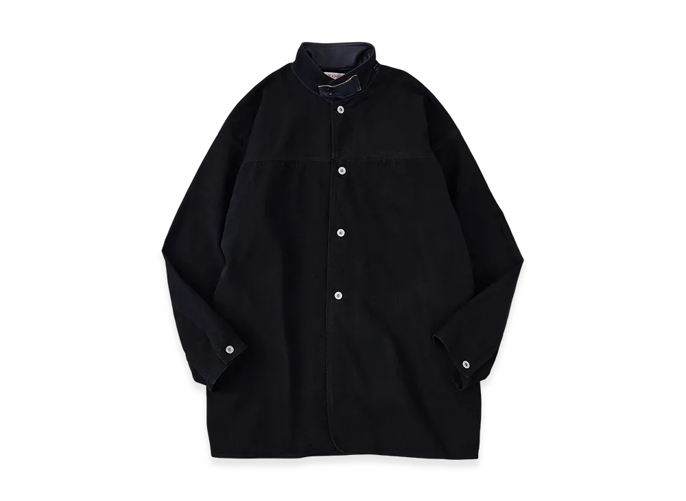NICENESS D.Vedder Overdyed Denim Chore Coat "Black Indigo"