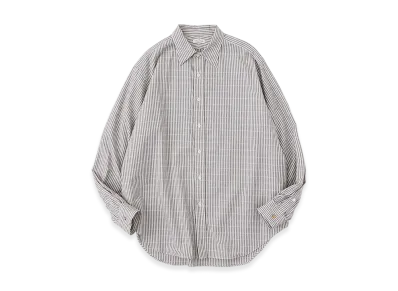 NICENESS Clement Dobby Stripe Regular Collar Dress Shirt "Gray"