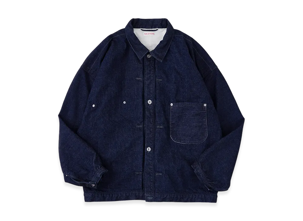 NICENESS I.Mccready 14Oz Denim Trucker Jacket "Indigo"