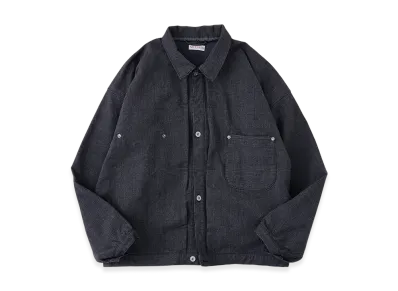 NICENESS Z.Mccready Canvas Check Trucker Jacket "Charcoal"