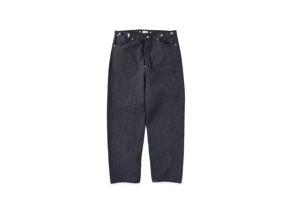 NICENESS Z.Ament Canvas Check Carpenter Pants "Charcoal"