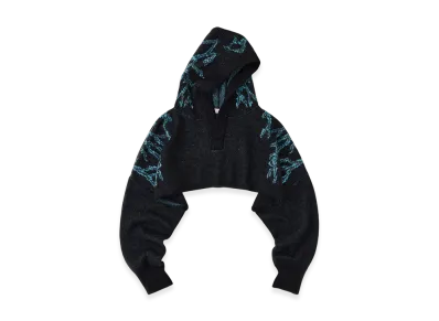 NICENESS Novoselic Mohair Silk Thunder Jacquard Bolero "Navy"