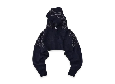 NICENESS Novoselic Mohair Silk Thunder Jacquard Bolero "Black"