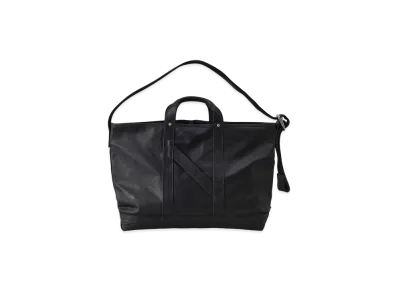 NICENESS O.Ledz Oiled Leather Shoulder Tote Bag "Black"