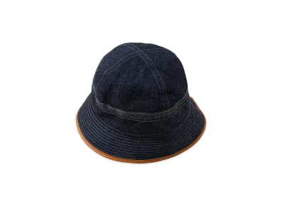 NICENESS L.Matlock 14Oz Denim Leather Trim Hat "Indigo"