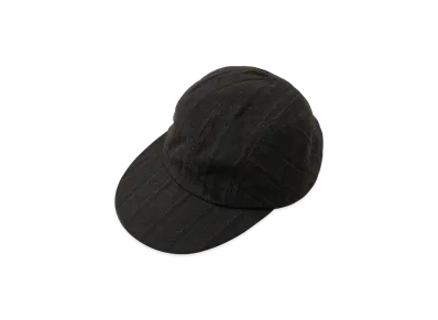 NICENESS S.Ranaldo Wool Linen Stripe Long Brim Cap "Brown"