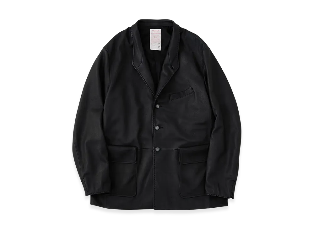 NICENESS Keenan Oiled Deer Leather Hunting Teba Jacket "Black"