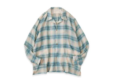 NICENESS Thom Multicolor Ombre Open-Collar Shirt "Beige"