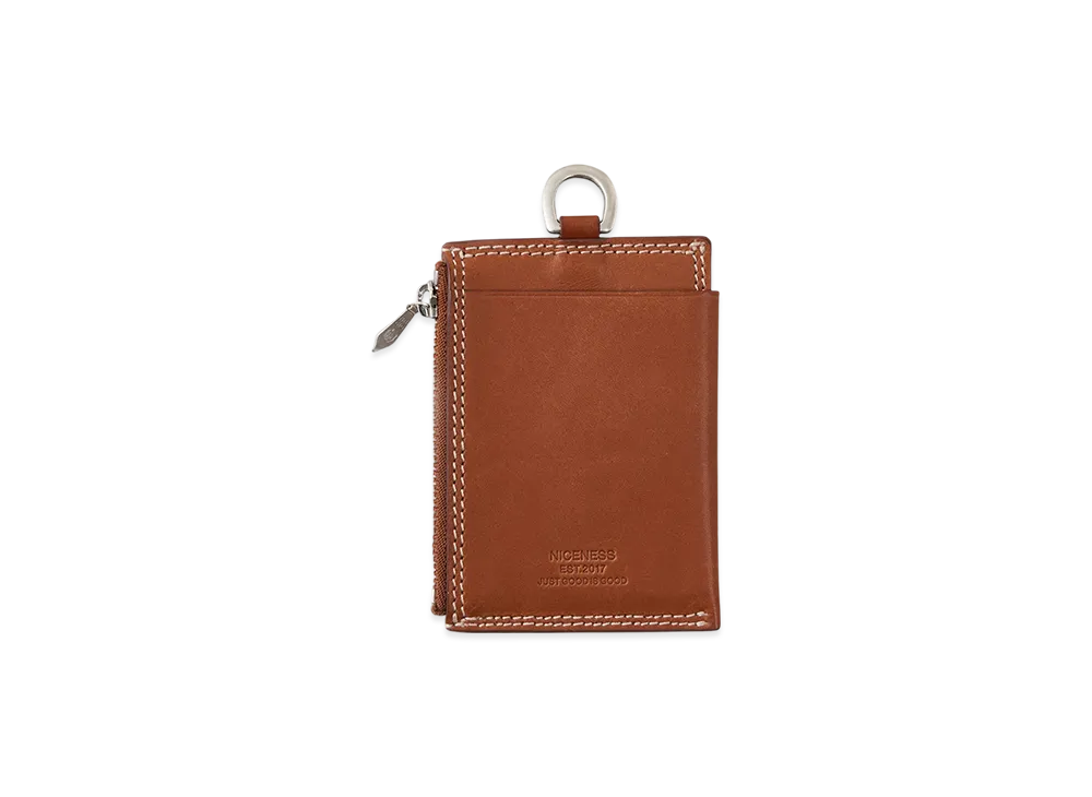 NICENESS Bayray Haas Leather Zip Card Case "Cognac"