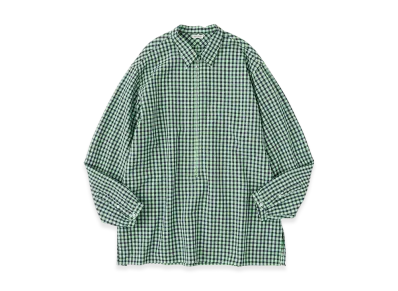 NICENESS G.Luca Deadstock Check Long Zip Pullover Shirt "Green"