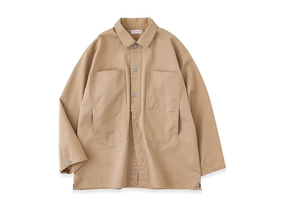 NICENESS C.Coxon Distressed Chino Jacket "Beige"