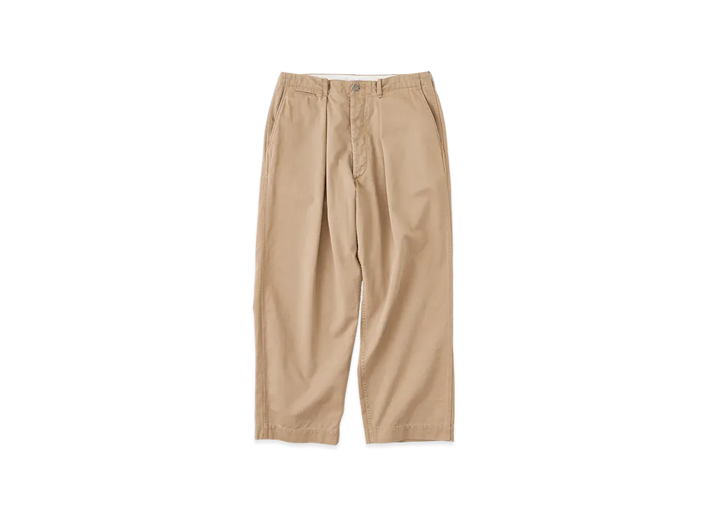 NICENESS Albarn Distressed Resized Chino Trousers "Beige"