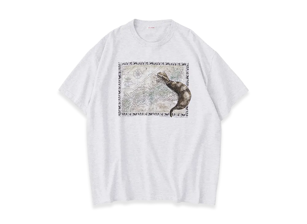 NICENESS G.Bernard Uma Print Tee Shirt "Tsuchinoko(Heather Gray)"