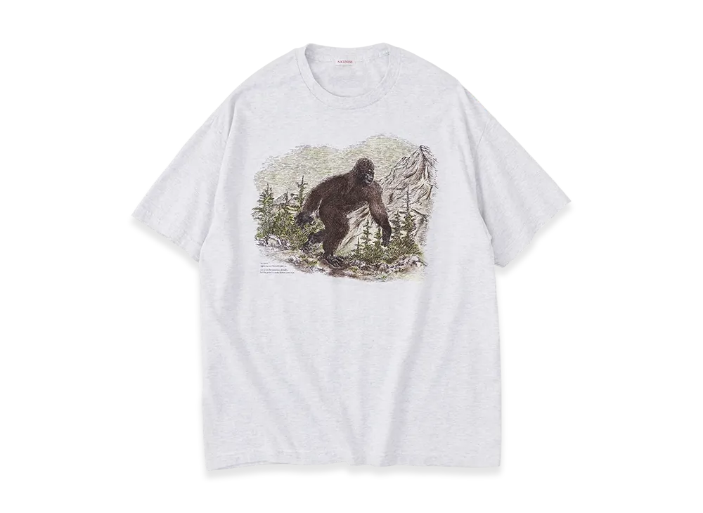 NICENESS G.Bernard Uma Print Tee Shirt "Bigfoot(Heather Gray)"