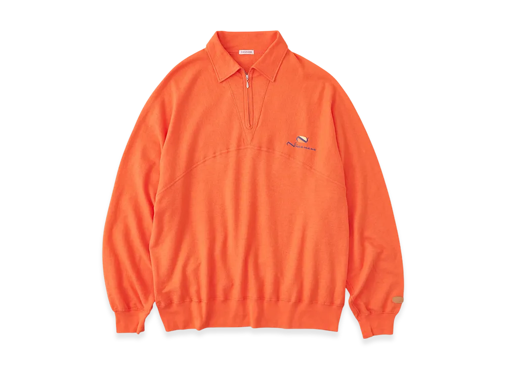 NICENESS R.Parada Lightweight Sweat Half-Zip Pullover "Orange"