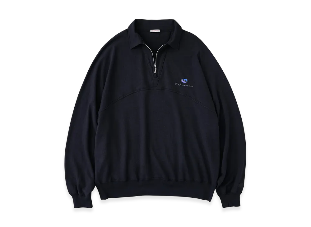 NICENESS R.Parada Lightweight Sweat Half-Zip Pullover "Black"