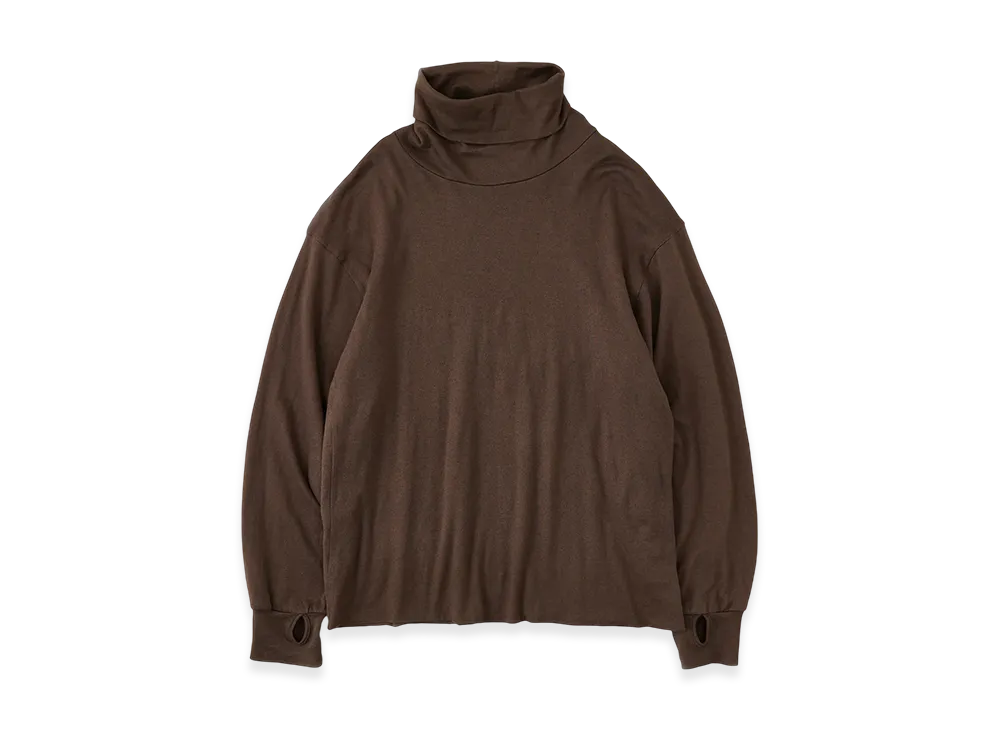 NICENESS Buckley Cotton Cashmere Loose Mock Neck L/S Tee "Beige"