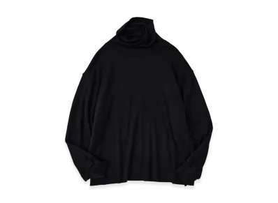 NICENESS Buckley Cotton Cashmere Loose Mock Neck L/S Tee "Black"