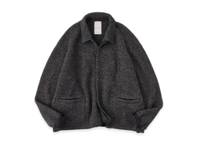 NICENESS B.Ben Wool Chambray Beach Knit Jacket "Gray"