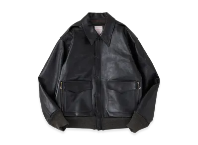 NICENESS Monkman Brown Core Lamb Leather A2 Jacket "Dark Brown"