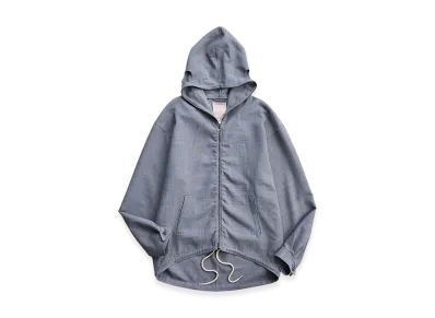 NICENESS Markus Drape Zip Up Hoodie "Gray"