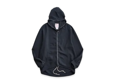NICENESS Markus Drape Zip Up Hoodie "Charcoal"