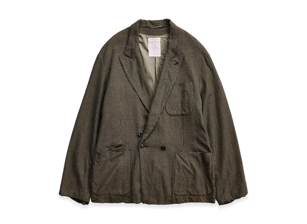 NICENESS S.Morton Super 140's Double Breasted Robe Jacket "Khaki"