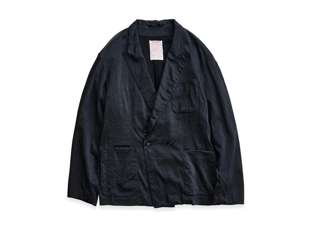 NICENESS W.Morton Wool Silk Double Breasted Robe jacket "Charcoal"