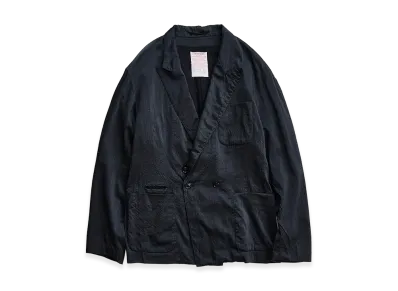 NICENESS W.Morton Wool Silk Double Breasted Robe jacket "Charcoal"