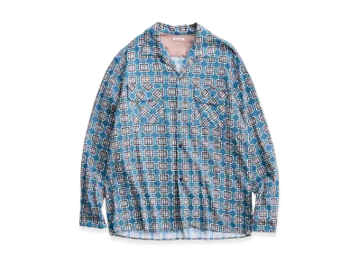 NICENESS C.Roni Print Flannel Check Board Shirt "Blue"