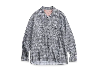 NICENESS C.Roni Print Flannel Check Board Shirt "Gray"