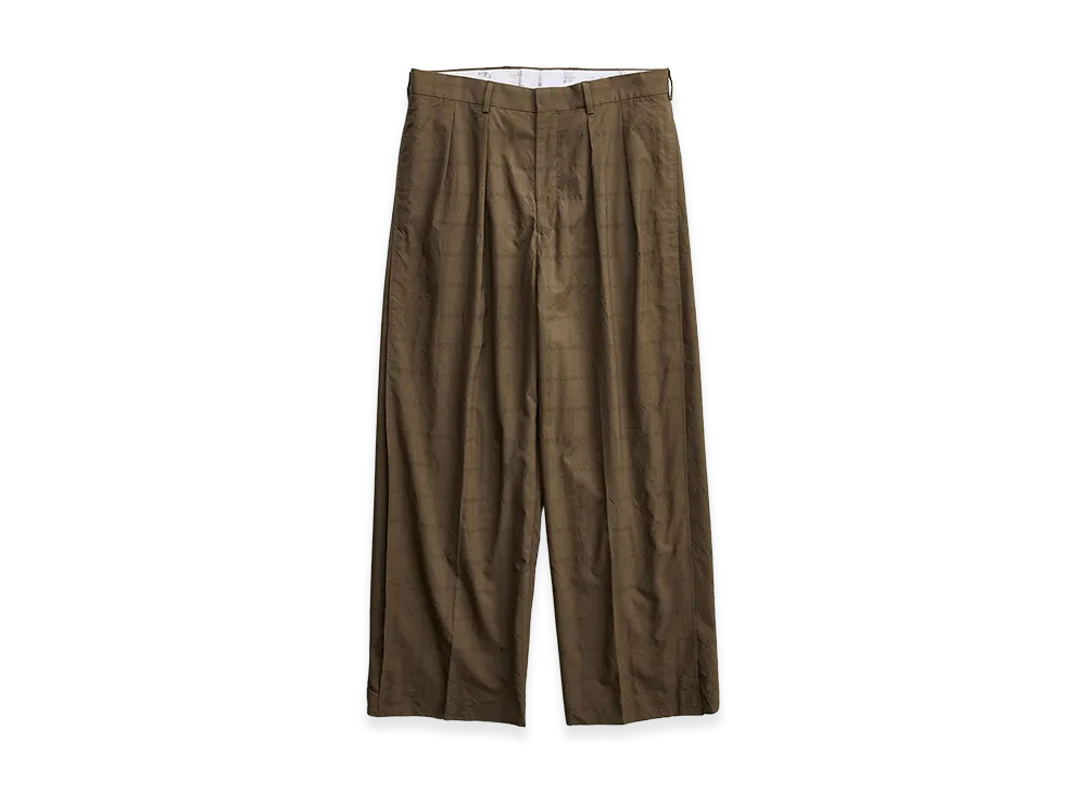 NICENESS W.Schenker Flying V Check Trousers "Khaki"