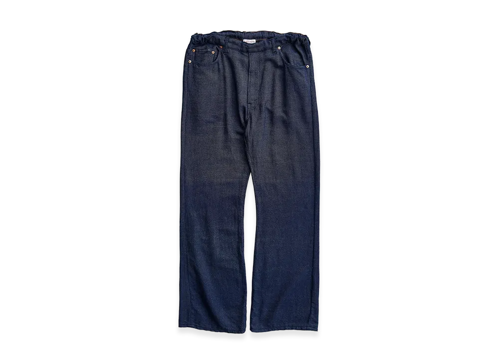 NICENESS N.Clapton Semi-Flared Denim Easy Pants "Navy"