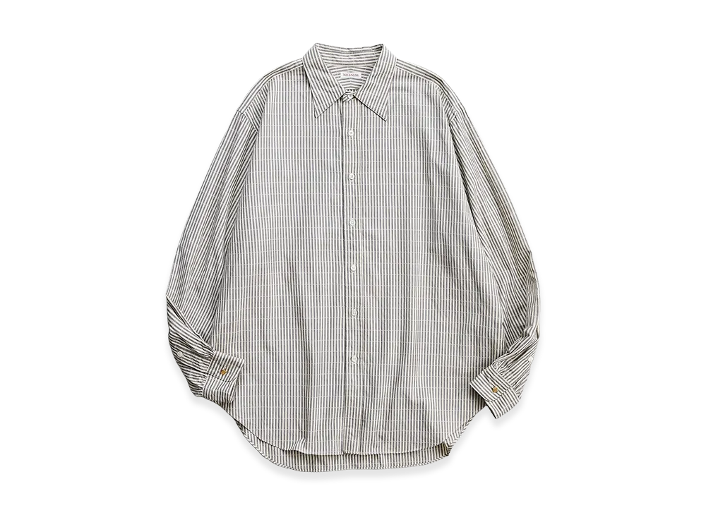 NICENESS Clement Dobby Stripe Regular Collar Dress Shirt "Blue"