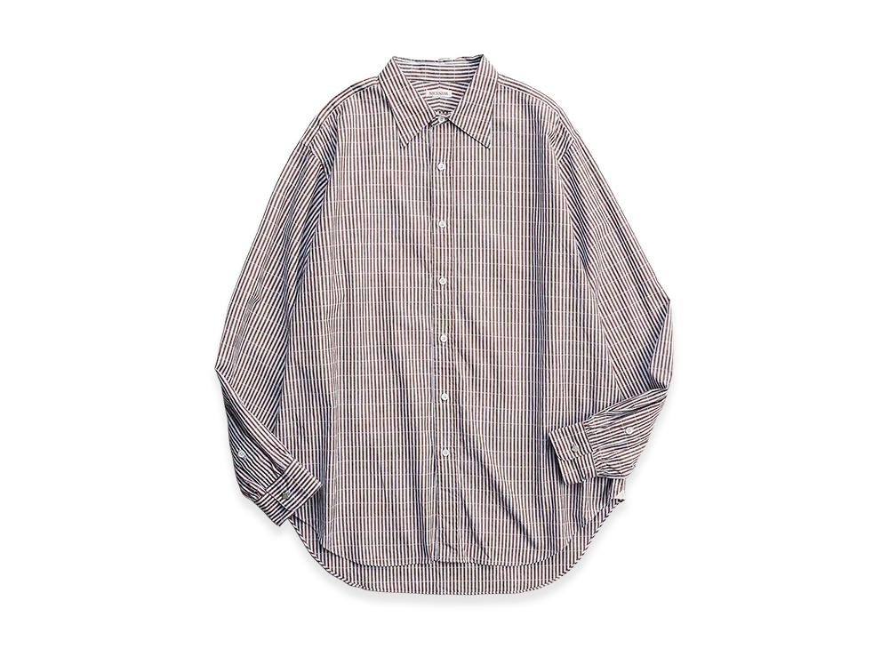 NICENESS Clement Dobby Stripe Regular Collar Dress Shirt "Gray"