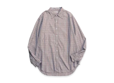 NICENESS Clement Dobby Stripe Regular Collar Dress Shirt "Gray"