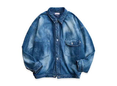 NICENESS D.Thornhill Distressed Denim Trucker Jacket "Indigo"