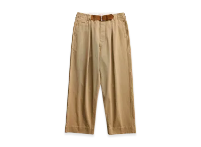 NICENESS Jordan Integrated Leather Belt Trousers "Camel"