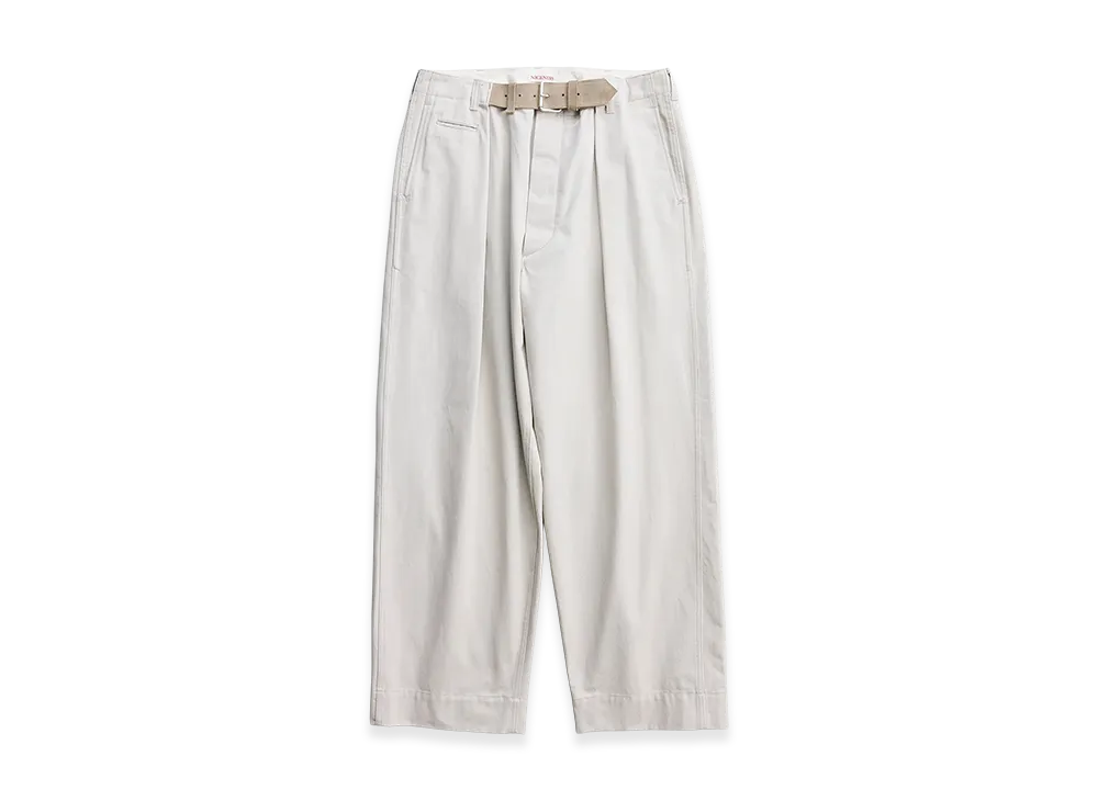 NICENESS Jordan Integrated Leather Belt Trousers "Light Beige"