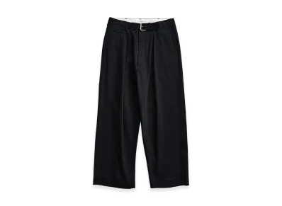 NICENESS Jordan Integrated Leather Belt Trousers "Black"