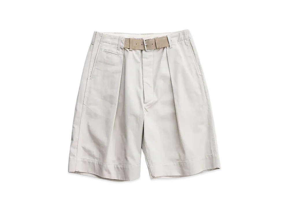 NICENESS Method Integrated Leather Belt Short Pants "Light Beige"