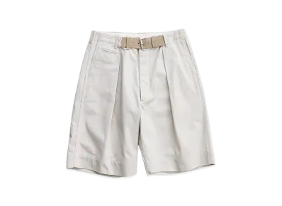 NICENESS Method Integrated Leather Belt Short Pants "Light Beige"