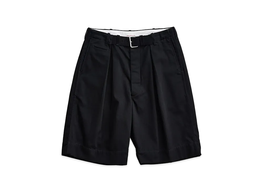 NICENESS Method Integrated Leather Belt Short Pants "Black"