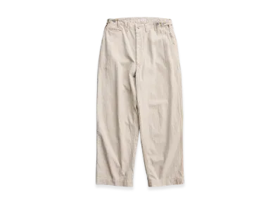 NICENESS L.Bliss Natural Herringbone Utility Pants "Natural"