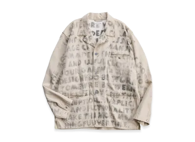 NICENESS H.Rollo Hand Stencil Utility Jacket "Natural"