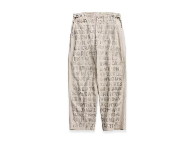 NICENESS H.Bliss Hand Stencil Utility Pants "Natural"