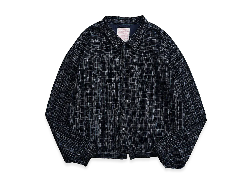 NICENESS K.Barney K - Kasuri Fuji Blouson "Navy"