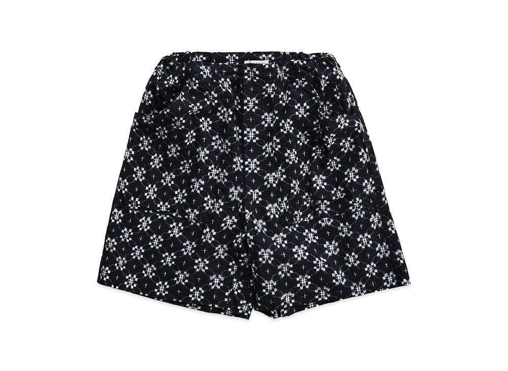 NICENESS K.Kruger K - Kasuri Monpe Short Pants "Black"